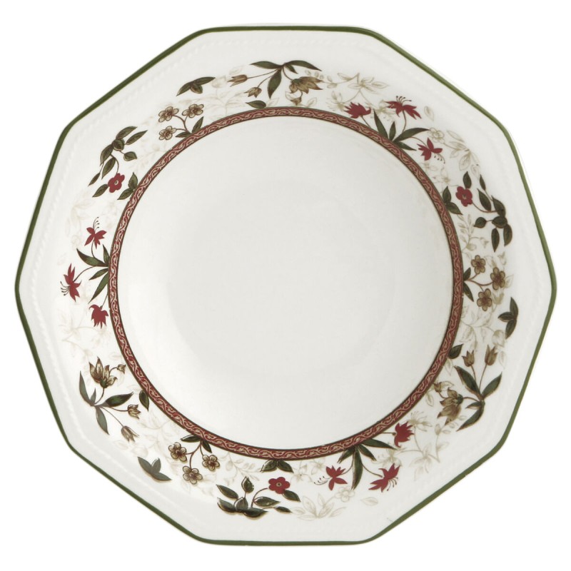 Suppenteller Queen´s By Churchill Assam blumig aus Keramik Porcelæn Ø 20,5 cm (6 Stück)