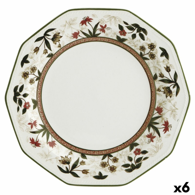 Flacher Teller Queen´s By Churchill Assam blumig aus Keramik Porcelæn Ø 27 cm (6 Stück)