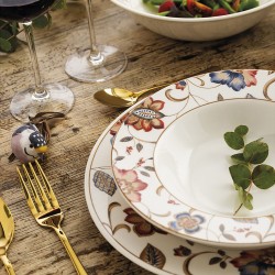 Deep Plate Queen´s By Churchill Jacobean Floral Ceramic China crockery 22,8 cm (6 Units)