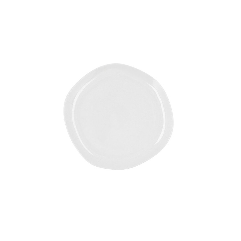 Flat plate Ariane Earth Ceramic White Ø 21 cm (12 Units)