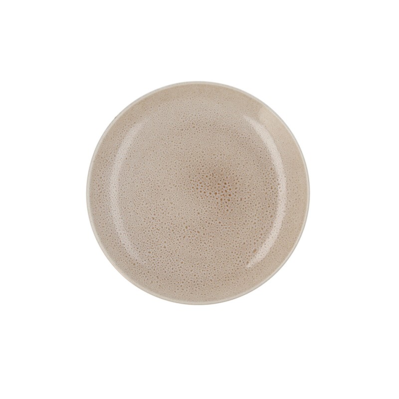 Flat plate Ariane Porous Ceramic Beige Ø 27 cm (6 Units)