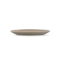 Flat plate Ariane Porous Ceramic Beige Ø 27 cm (6 Units)