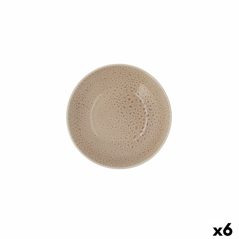 Assiette creuse Ariane Porous Céramique Beige Ø 21 cm (6 Unités)