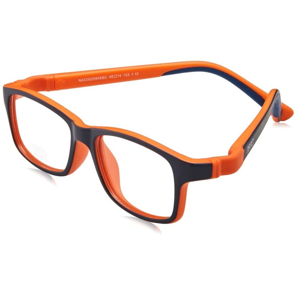 Unisex' Spectacle frame Nanovista NAO3020648SC Orange Navy Blue