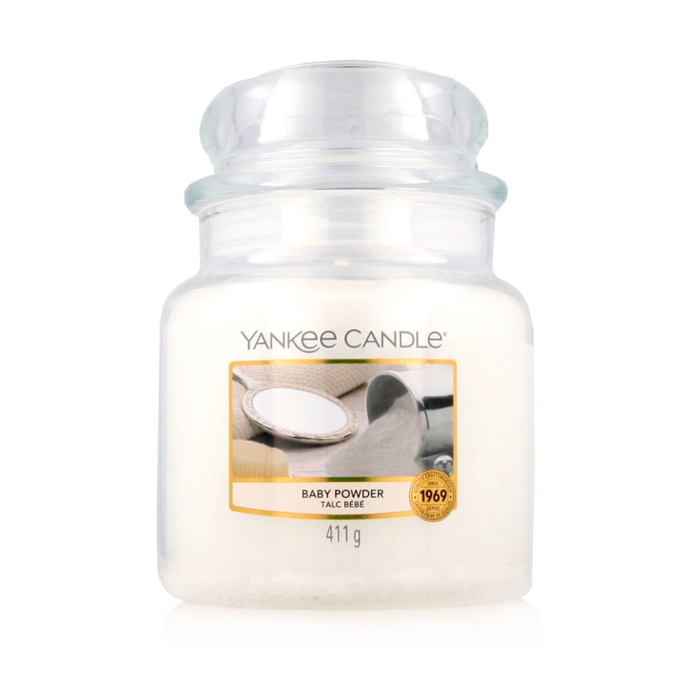 Bougie Parfumée Yankee Candle Classic Medium Jar Candles Talc en poudre 411 g