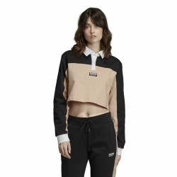 Polo à manches courtes femme Adidas Originals Cropped Femme Noir