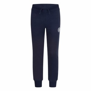 Children's Tracksuit Bottoms Converse Signature Fleece Chuck Patch Dark blue Navy Blue