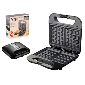 Waffeleisen Argon K-901B/W Schwarz Stahl 750 W