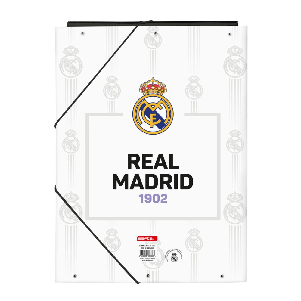 Dossier Real Madrid C.F. Noir Blanc A4 (26 x 33.5 x 2.5 cm)