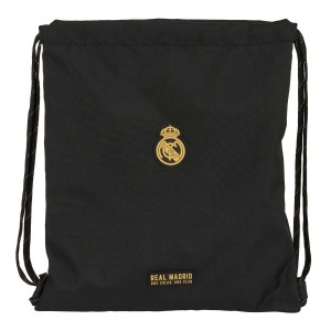 Rucksacktasche mit Bändern Real Madrid C.F. Schwarz 35 x 40 x 1 cm