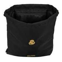 Sac à dos serré par des ficelles Real Madrid C.F. Noir 35 x 40 x 1 cm