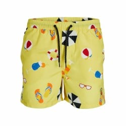 Men’s Bathing Costume Jack & Jones  BIG PRINTS 12227754 Yellow