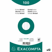 Cards Exacompta White 12,5 x 20 cm (12 Units)