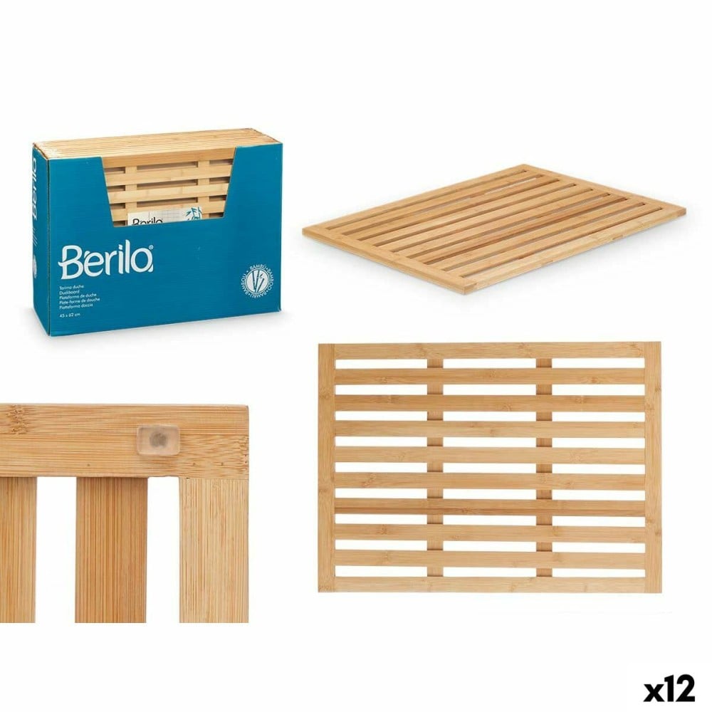 Badematte Berilo BM632-6245 natürlich Bambus 62 x 2 x 45 cm (12 Stück)