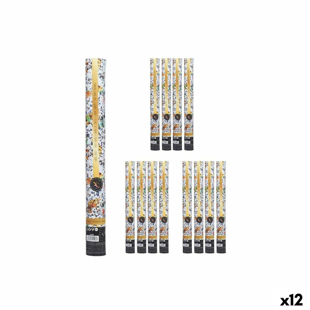 Confetti cannon 9901-30 Multicolour Paper Cardboard Plastic 5 x 28,5 x 5 cm (12 Units)
