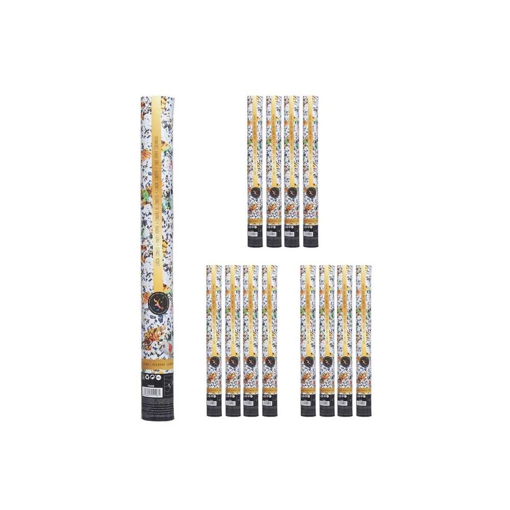 Confetti cannon 9901-30 Multicolour Paper Cardboard Plastic 5 x 28,5 x 5 cm (12 Units)