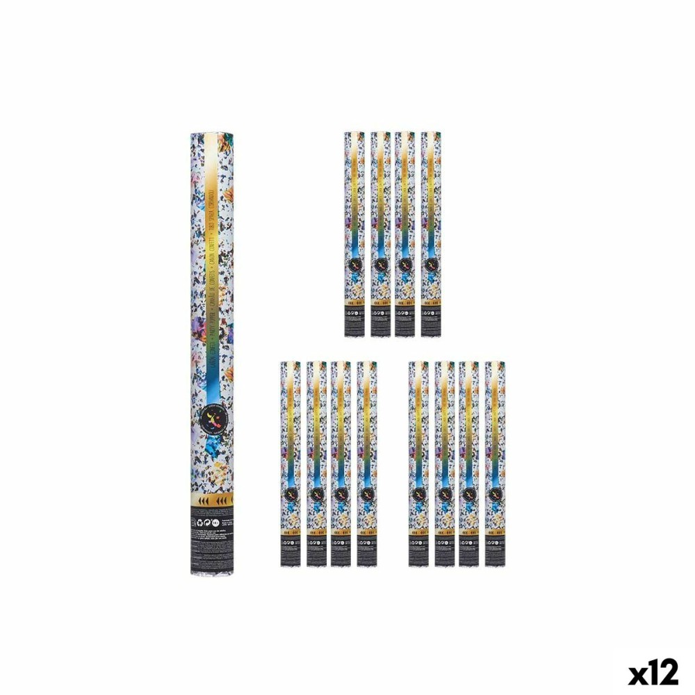 Confetti cannon NAVI-AR-482 Multicolour Paper Cardboard Plastic 5 x 78,5 x 5 cm (12 Units)