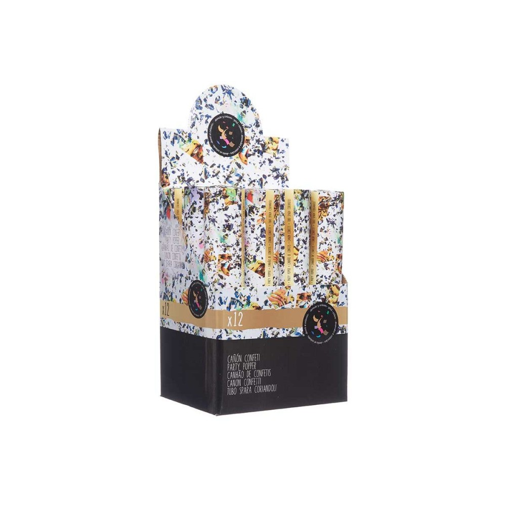 Confetti cannon 9901-30 Multicolour Paper Cardboard Plastic 5 x 28,5 x 5 cm (12 Units)