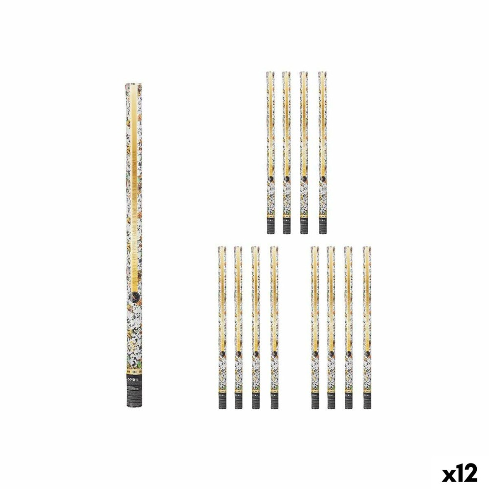 Confetti cannon 9901-100 Multicolour Paper Cardboard Plastic 5 x 99 x 5 cm (12 Units)