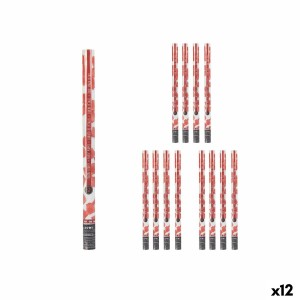 Confetti cannon 9119-80 Red Paper Cardboard Plastic 5 x 79 x 5 cm (12 Units)