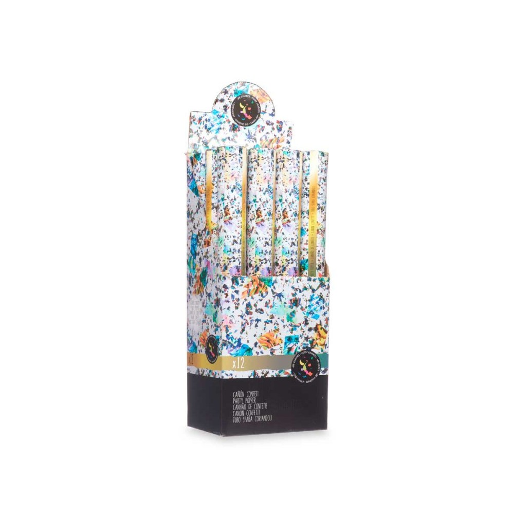 Confetti cannon NAVI-AR-482 Multicolour Paper Cardboard Plastic 5 x 78,5 x 5 cm (12 Units)