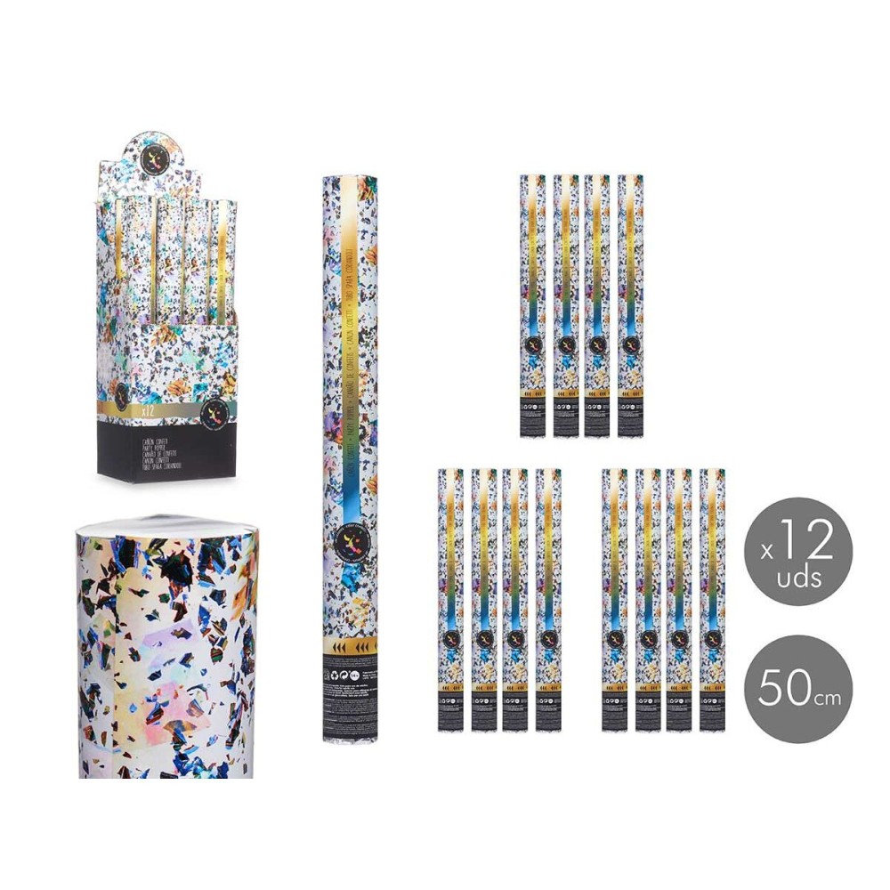 Canon à confettis XZY99A-50 Multicouleur Papier Carton Plastique 5 x 49 x 5 cm (12 Unités)