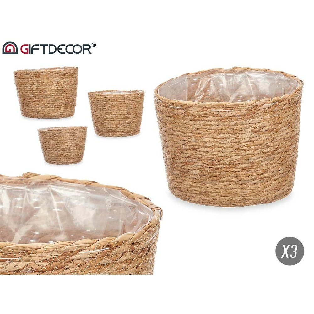 Set of Baskets GiftDecor LR23239 Natural Esparto grass (6 Units)