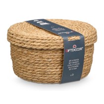 Lot de paniers GiftDecor SY101703 Naturel Fibre naturelle (6 Unités)