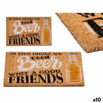 Paillasson GiftDecor Beer Imprimé PVC Fibres de coco 60 x 2 x 40 cm (10 Unités)