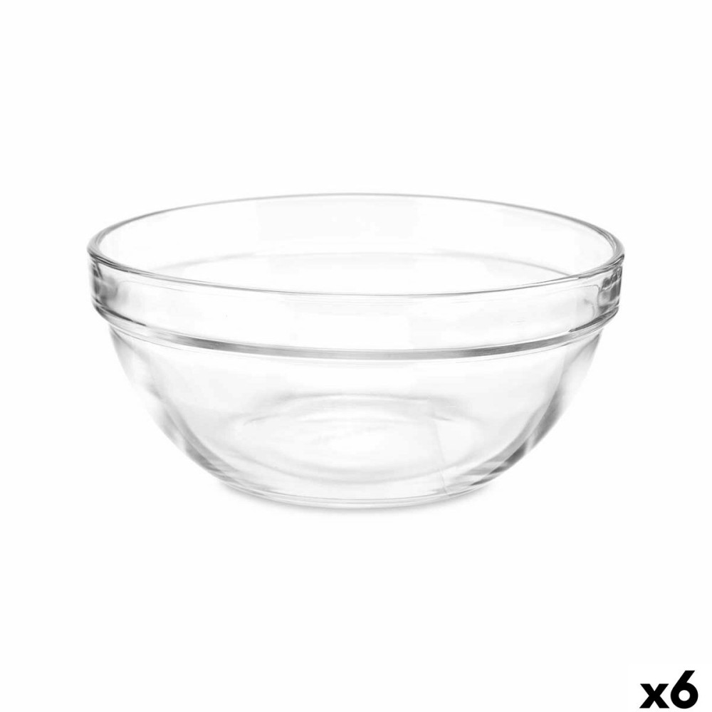 Rührschüssel Vivalto 76760 Durchsichtig Glas 14 x 6,5 x 14 cm 6 Stück