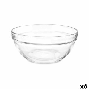 Mixing Bowl Vivalto 76760 Transparent Glass 14 x 6,5 x 14 cm 6 Units