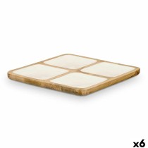 Plateau avec Compartiments MALI-991 W Blanc 29,5 x 3 x 29,5 cm (6 Unités)