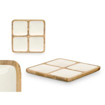 Plateau avec Compartiments MALI-991 W Blanc 29,5 x 3 x 29,5 cm (6 Unités)