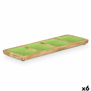 Plateau avec Compartiments MALI-941 G Vert 46 x 3 x 17 cm (6 Unités)