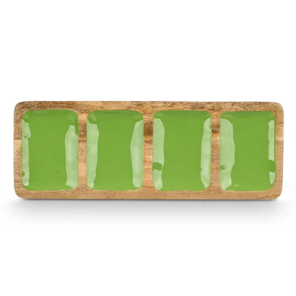 Plateau avec Compartiments MALI-941 G Vert 46 x 3 x 17 cm (6 Unités)