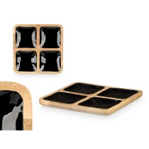Plateau avec Compartiments MALI-991 B Noir 31 x 3 x 31 cm (6 Unités)