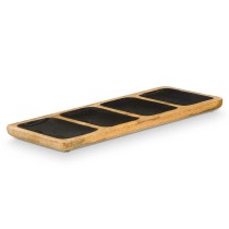 Plateau avec Compartiments MALI-941 B Noir 46 x 3 x 17 cm (6 Unités)