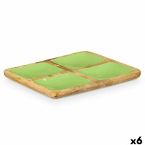 Plateau avec Compartiments MALI-991 G Vert 31 x 3 x 3 cm (6 Unités)