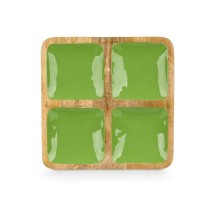 Plateau avec Compartiments MALI-991 G Vert 31 x 3 x 3 cm (6 Unités)
