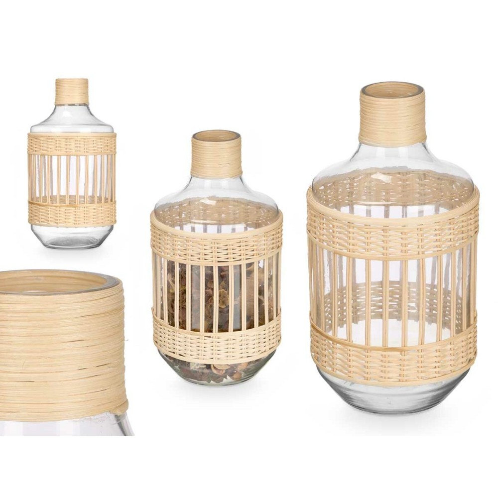 Decorative jug GiftDecor SG-30553 Transparent Natural 18 x 34 x 18 cm (4 Units)