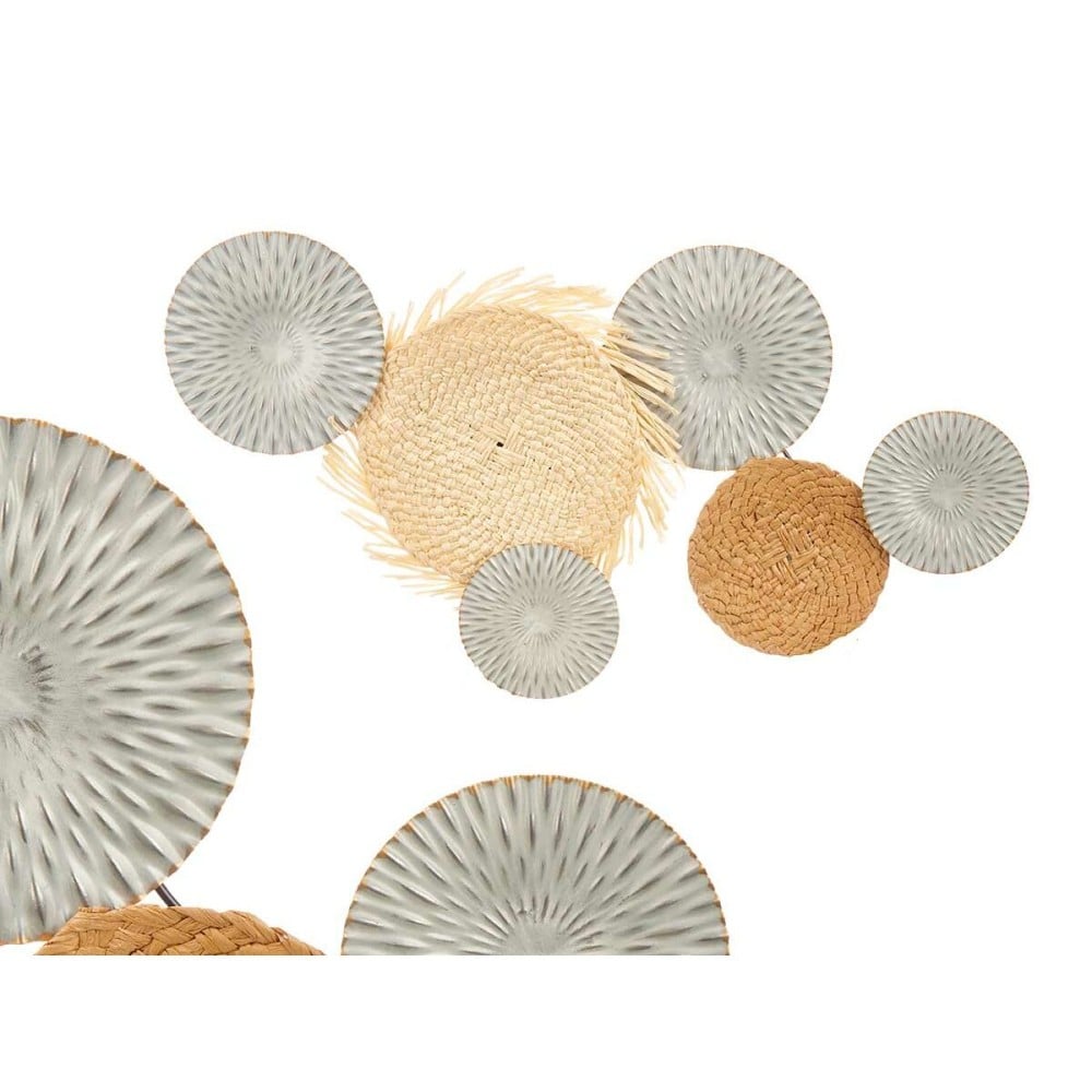 Wall Decoration 23SMB1537 Brown Grey Metal 76,8 x 4,4 x 50,2 cm (4 Units)