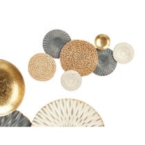 Wall Decoration 23SMB1563 Blue White Brown Metal 72,4 x 5,1 x 42,5 cm (4 Units)