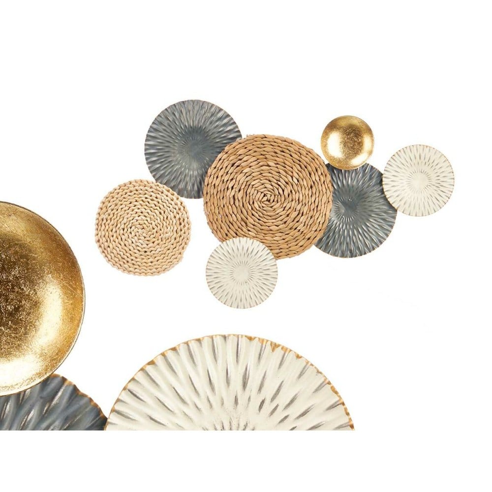Wall Decoration 23SMB1563 Blue White Brown Metal 72,4 x 5,1 x 42,5 cm (4 Units)