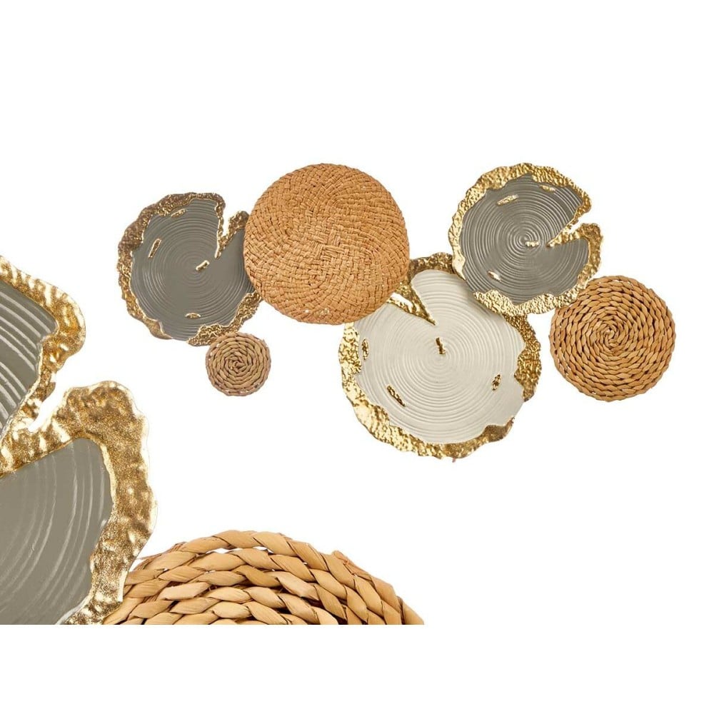 Wall Decoration 23SMB1538 White Brown Grey Metal 89,5 x 5,1 x 48,3 cm (2 Units)