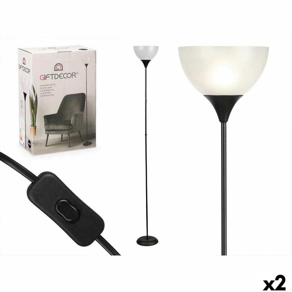 Floor Lamp GiftDecor CE13581-3(132) White Black 60 W 220-240 V 22 x 185 x 22 cm (2 Units)