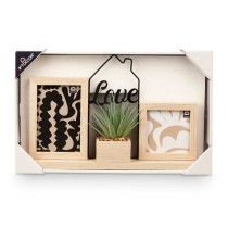 Photo frame GiftDecor 411104 Natural Metal Plastic MDF Wood (6 Units)