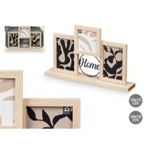 Cadre photo GiftDecor 411106 Noir Naturel Métal Bois MDF (6 Unités)