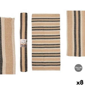 Carpet GiftDecor NO.04 White Brown Black 70 x 140 cm (8 Units)