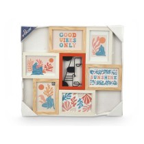 Photo frame 411408H Multicolour Metal MDF Wood (6 Units)