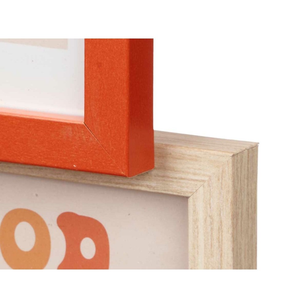Photo frame 411408B Multicolour Metal MDF Wood (6 Units)